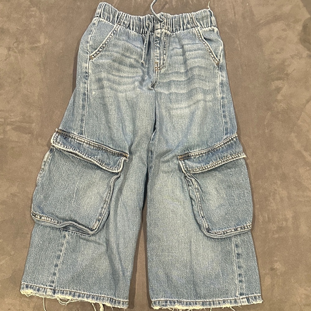 Zara Kids Light Blue Cargo Jeans